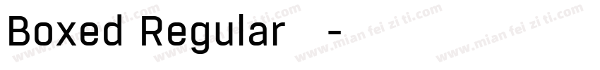 Boxed Regular 粗体字体转换